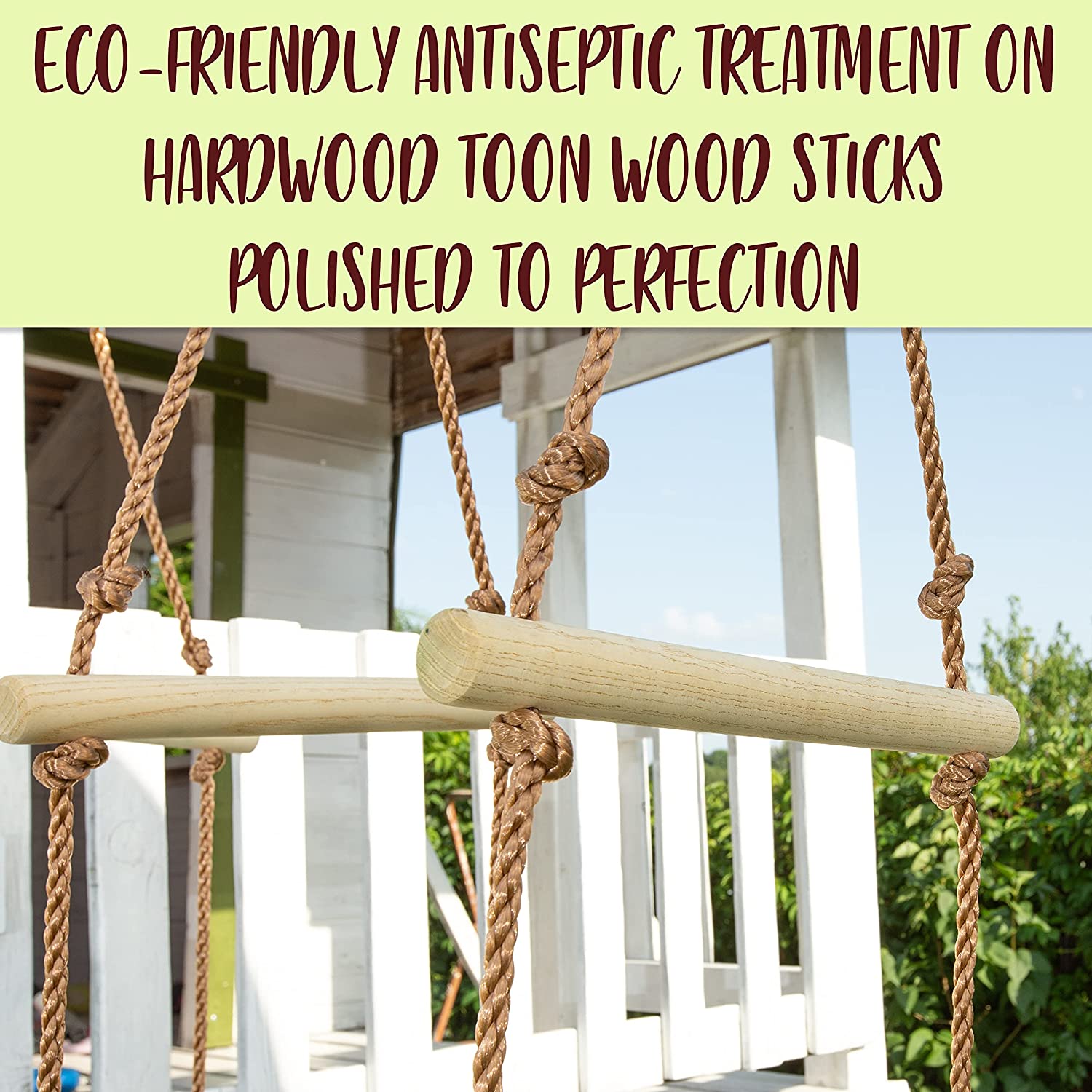 Slack Rope Wall Rickety Bridge Rope Ladder - Ninja Slack line Accessories - Backyard O ...